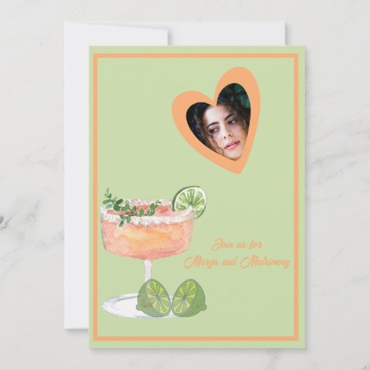 Bachelorette margs en huwelijksfeest foto kaart (Achterkant)