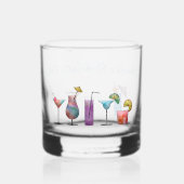 Bachelorette Martini Aangepaste Punch Whiskey Glas (Voorkant)
