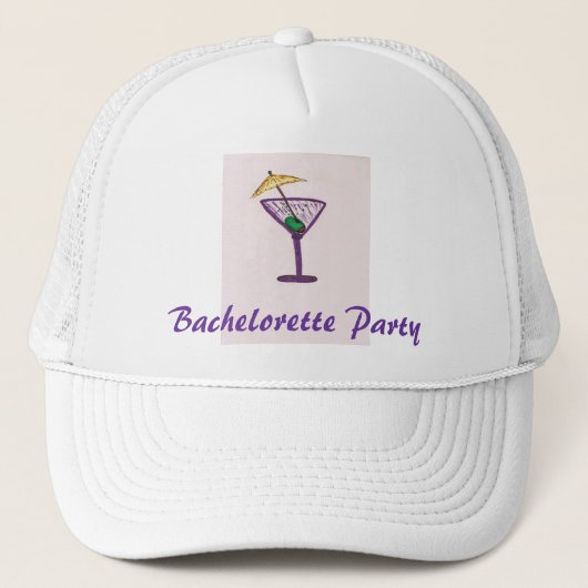 Bachelorette Martini Party Trucker Pet (Voorkant)
