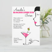 bachelorette Martini Soiree Kaart (Staand voorkant)
