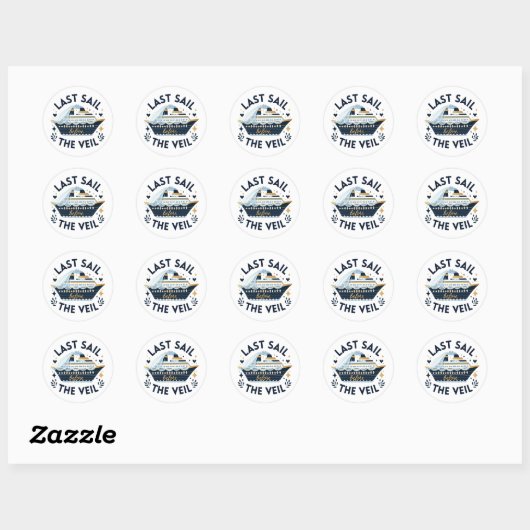 Bachelorette Matching Cruise Squad Laatste Sail Vo Ronde Sticker (Vel)