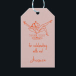 Bachelorette meisje in glas gunst tag cadeaulabel<br><div class="desc">Bachelorette weekend gepersonaliseerde gunsttags met jouw naam,  met een vrouw in een cocktailglas. Gemakkelijk om voor om het even welk partij te veranderen.</div>