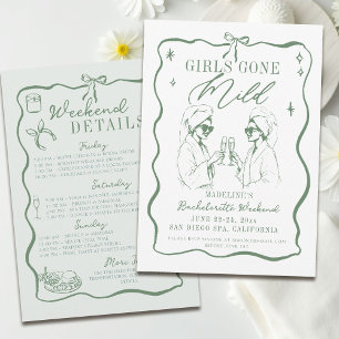 Bachelorette Meisjes Gone Mild Green Bow Route Kaart