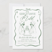 Bachelorette Meisjes Gone Mild Green Bow Route Kaart (Voorkant)