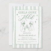 Bachelorette Meisjes Gone Mild Hand Getrokken Stre Kaart (Voorkant)