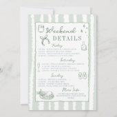 Bachelorette Meisjes Gone Mild Hand Getrokken Stre Kaart (Achterkant)