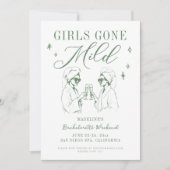 Bachelorette Meisjes Gone Mild Sage Green Route Kaart (Voorkant)