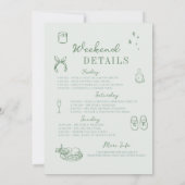 Bachelorette Meisjes Gone Mild Sage Green Route Kaart (Achterkant)