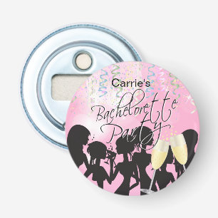 Bachelorette meisjes nacht uit - roze button flesopener