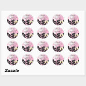 Bachelorette meisjes nacht uit - roze ronde sticker (Vel)