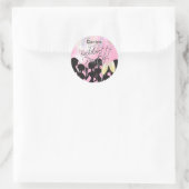 Bachelorette meisjes nacht uit - roze ronde sticker (Tas)