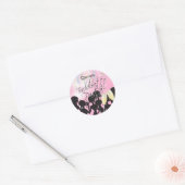 Bachelorette meisjes nacht uit - roze ronde sticker (Envelop)
