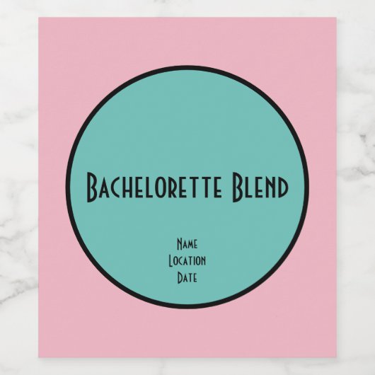  Bachelorette Mengwijn Wijn Etiket (Enkel label)