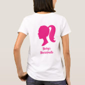 Bachelorette met roze bruidsopnamen t-shirt (Achterkant)