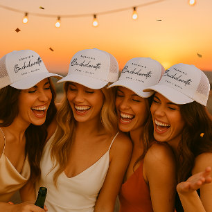 Bachelorette Minimalistisch Schrift Modern Bride Trucker Pet