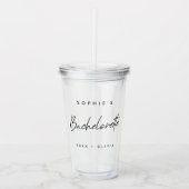 Bachelorette | Minimalistisch script Modern Brides Acryl Drinkbeker (Voorkant)