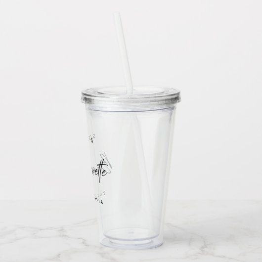 Bachelorette | Minimalistisch script Modern Brides Acryl Drinkbeker (Links)