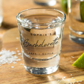 Bachelorette | Minimalistisch script Modern Brides Shot Glas