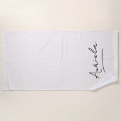 Bachelorette Minimalistische Moderne Handtekening  Strandlaken (Voorkant)