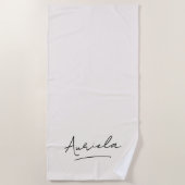 Bachelorette Minimalistische Moderne Handtekening  Strandlaken (Voorkant)