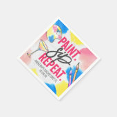 Bachelorette Modern Marble Paint en Sip Napkins Servet (Hoek)