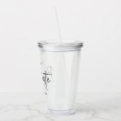 Bachelorette | Modern minimalistisch script brides Acryl Drinkbeker (Links)
