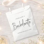 Bachelorette | Modern minimalistisch script brides Bedankzakje (Geknipt)