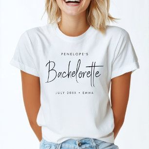 Bachelorette   Modern minimalistisch script brides T-shirt