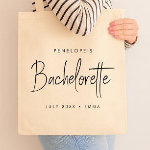 Bachelorette Modern minimalistisch script brides Tote Bag