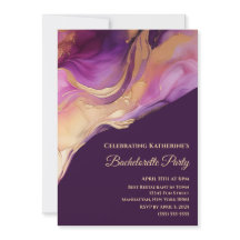 Bachelorette-Modern Paarse roze en goud