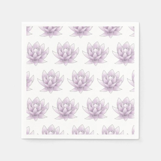 Bachelorette Multi Pink Lotus Party Servet (Voorkant)