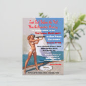 Bachelorette Nautical Weekend Getaway-uitnodiginge Kaart (Staand voorkant)