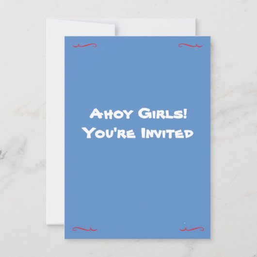 Bachelorette Nautical Weekend Getaway-uitnodiginge Kaart (Achterkant)