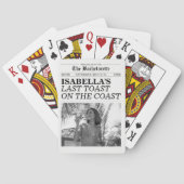 Bachelorette Newspaper Last Toast On The Coast  Pokerkaarten (Achterkant)