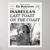 Bachelorette Newspaper Last Toast On The Coast Poster (Voorkant)