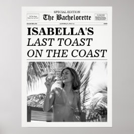 Bachelorette Newspaper Last Toast On The Coast Poster