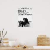 Bachelorette Newspaper Last Toast On The Slopes Poster (Keuken)