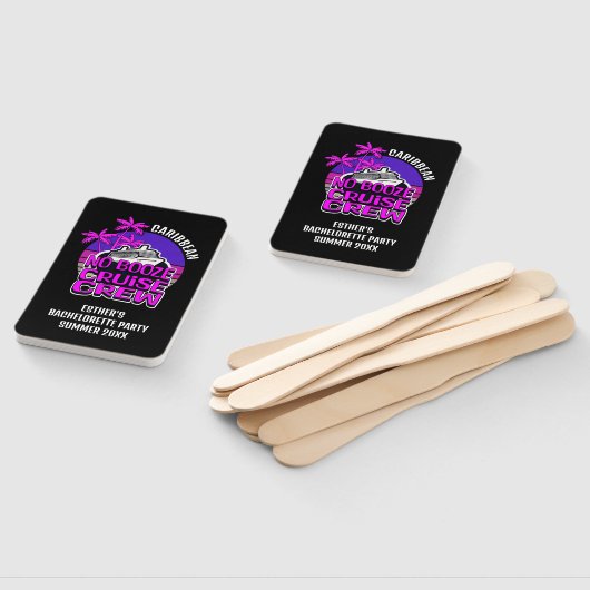 Bachelorette NO BOOZE CRUISE CREW Besties Party Handwaaier (Niet-gemonteerd)