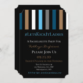 #Bachelorette of Bachelor Party Trendy Invitation Kaart (Voorkant / Achterkant)