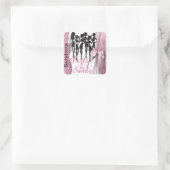 Bachelorette of Verjaardagsfeestje Diva Meisjes Vierkante Sticker (Tas)