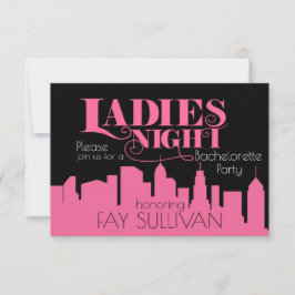 Bachelorette-ontwerp van de partijuitnodiging kaart