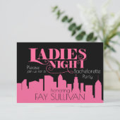 Bachelorette-ontwerp van de partijuitnodiging kaart (Staand voorkant)