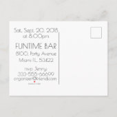 Bachelorette-ontwerp van de partijuitnodiging uitnodiging briefkaart (Achterkant)