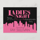 Bachelorette-ontwerp van de partijuitnodiging uitnodiging briefkaart (Voorkant)