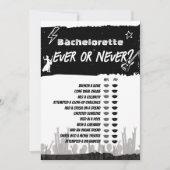 Bachelorette Ooit of Nooit Punk Rock spel kaart (Voorkant)