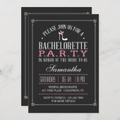 Bachelorette P A T Y Uitnodiging (Voorkant / Achterkant)
