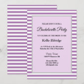 Bachelorette: Paarse/witte strepen Kaart (Voorkant / Achterkant)