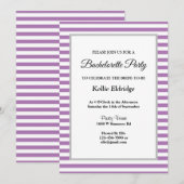 Bachelorette: Paarse/witte strepen Kaart (Voorkant / Achterkant)