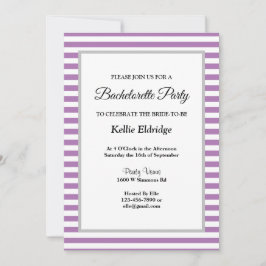 Bachelorette: Paarse/witte strepen Kaart