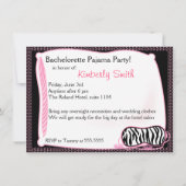 Bachelorette Pajama Party - Uitnodiging (Achterkant)